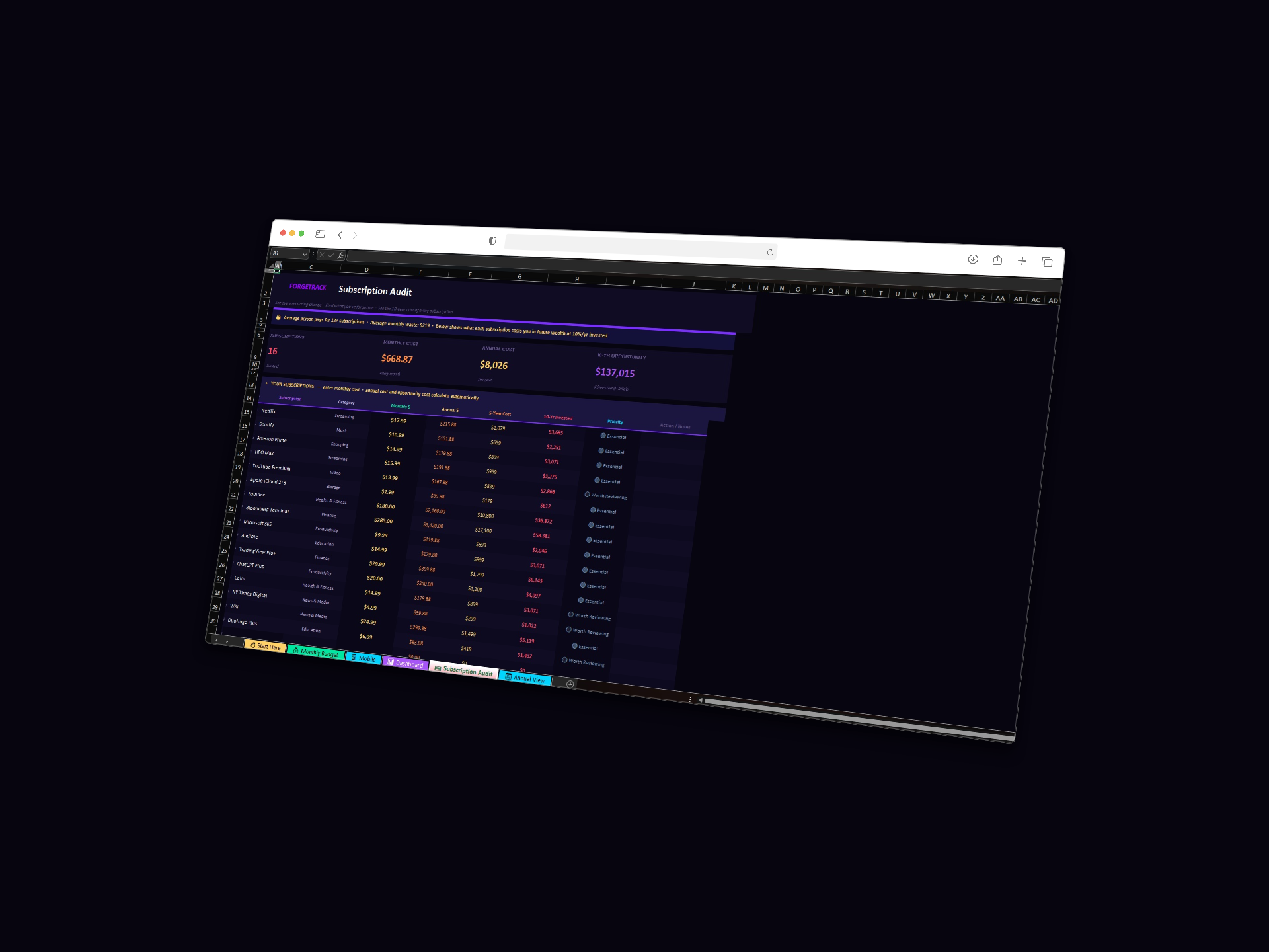 ForgeTrack Budget Tracker