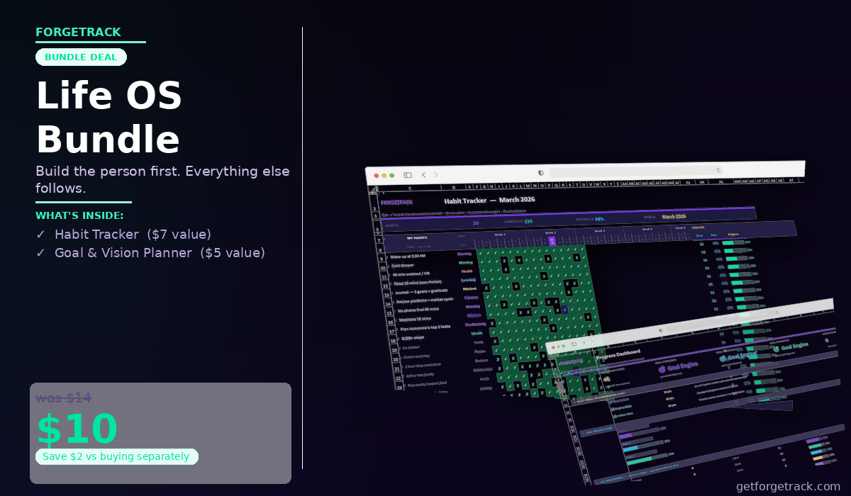 Life OS Bundle — Habit Tracker + Goal & Vision Planner