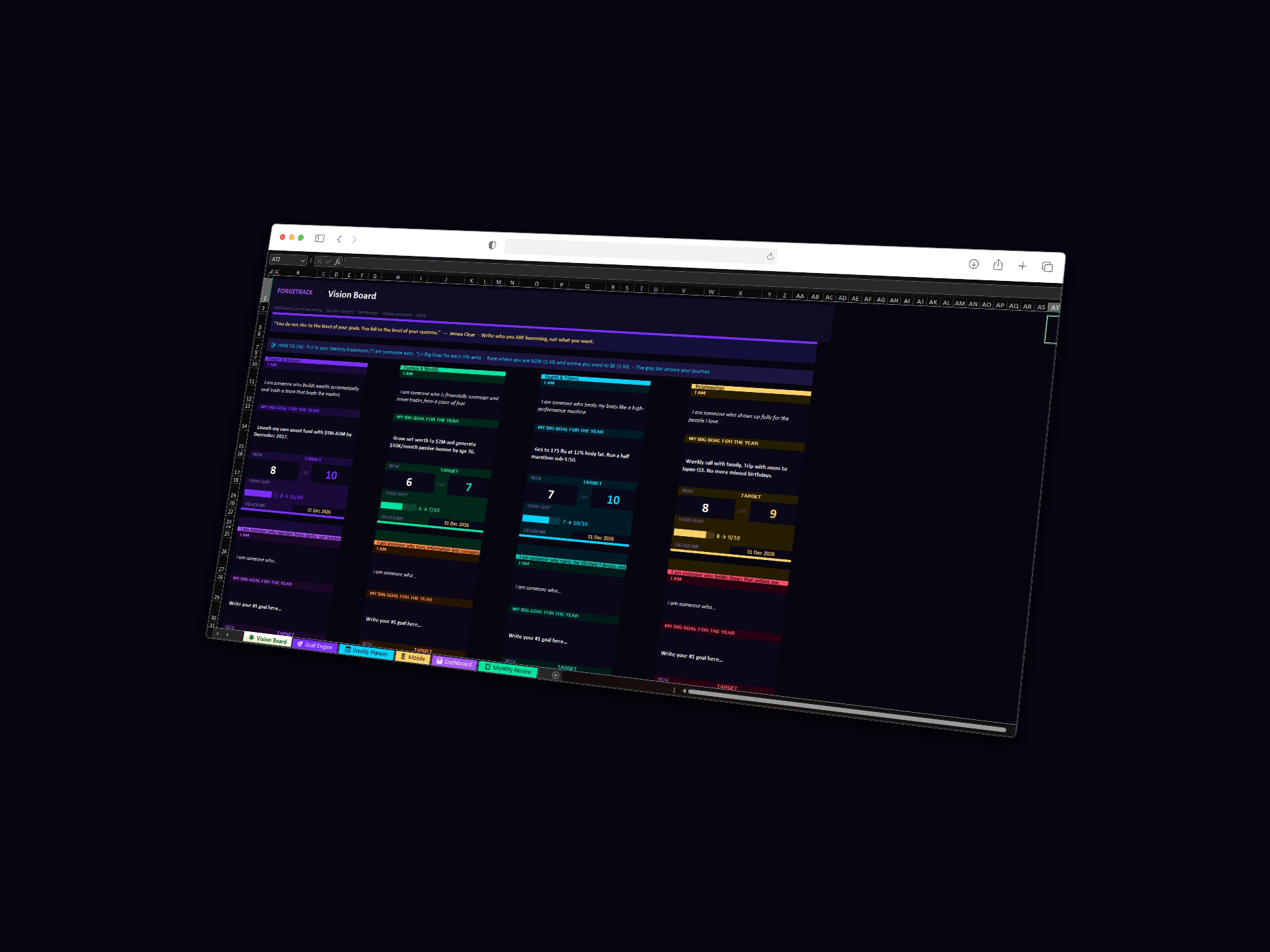 Life OS Bundle — Habit Tracker + Goal & Vision Planner