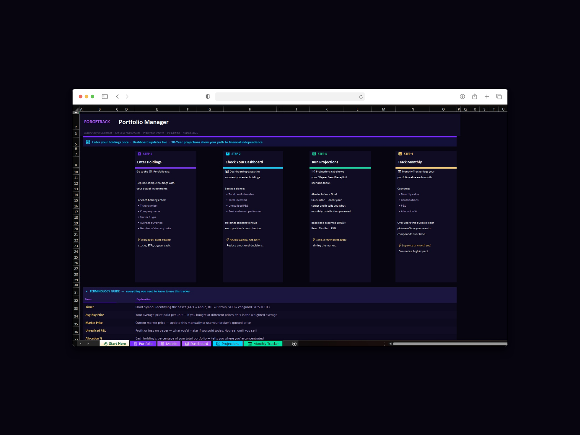 ForgeTrack Portfolio Manager
