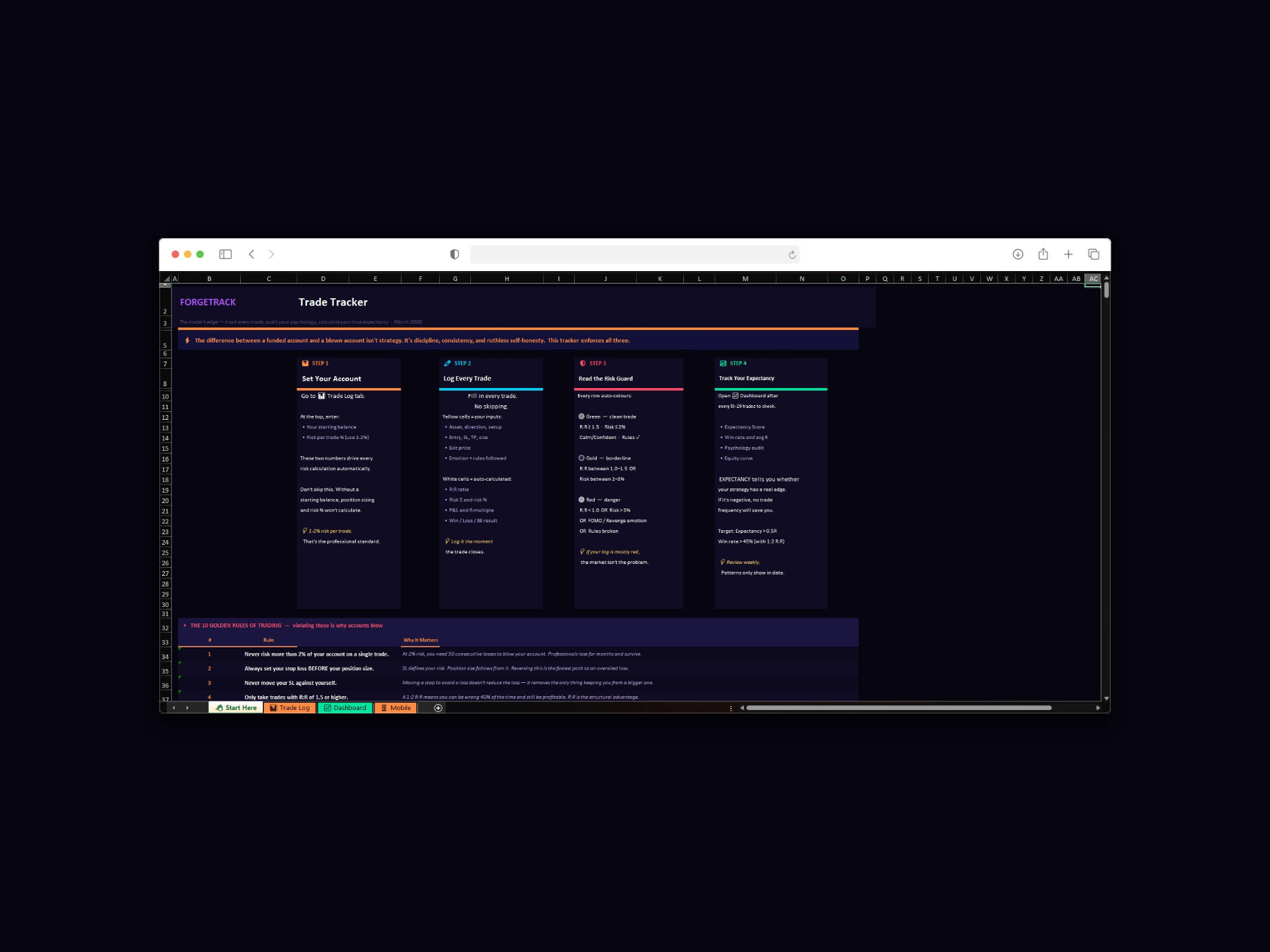 ForgeTrack Trade Tracker